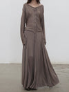 Mutedance 25 Autumn/Winter Waisted Swing Skirt Plant-dyed Highly Handcrafted MD-MD25FW87-sand (MD25FW86)